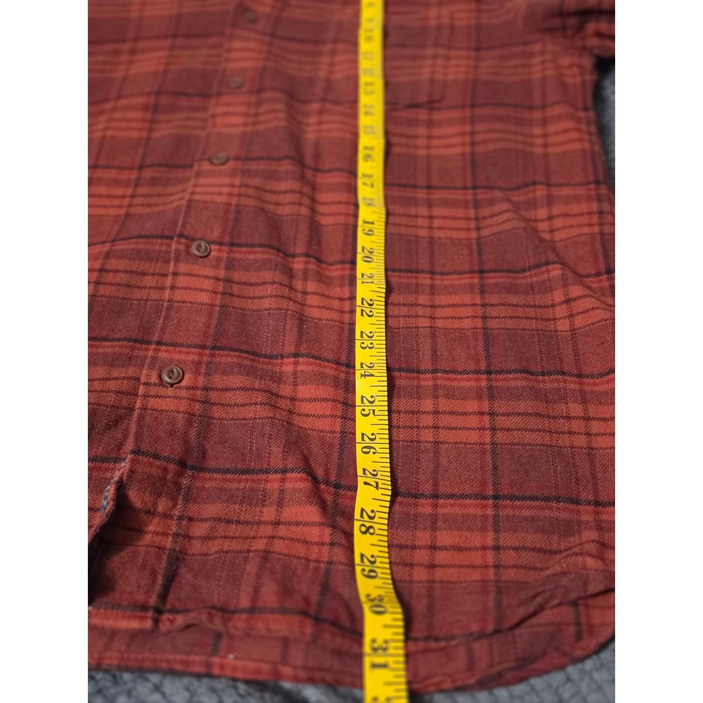 Grayers Heritage Flannels Mens XL Red Black Plaid Cotton Button Down Shirt - Picture 8 of 8